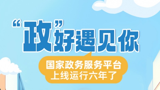 “政”好遇见你 国家政务服务平台上线6年啦！