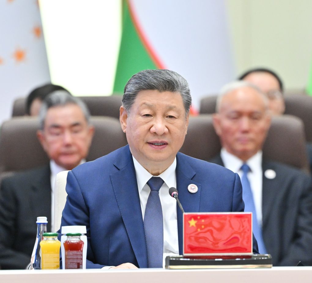 当地时间9月1日下午，国家主席习近平在比什凯克出席“上海合作组织+”会议并发表题为《共同倡导平等有序的世界多极化 实现更加公正合理的全球治理》的重要讲话。新华社记者翟健岚摄