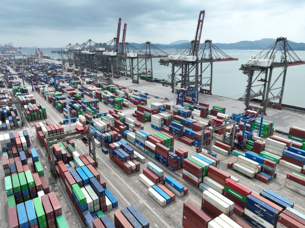 這是中國（福建）自由貿易試驗區廈門片區內的廈門遠海碼頭（2024年9月5日攝）。
