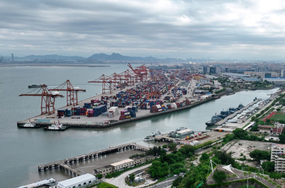 這是中國（福建）自由貿易試驗區廈門片區內的廈門海天碼頭（2024年9月4日攝）。