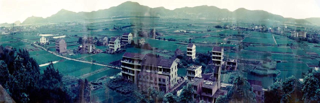 松建村老照片。 松门镇供图